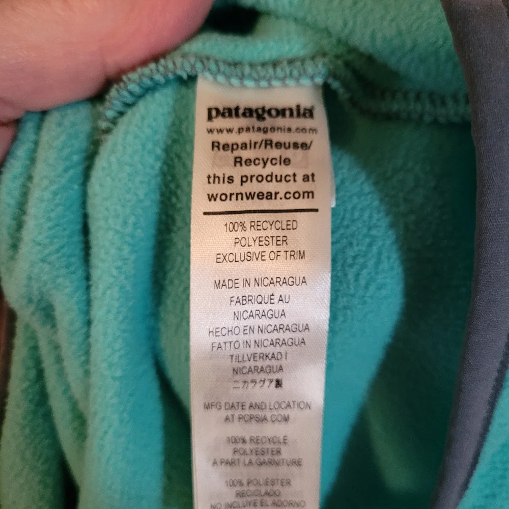 Patagonia Micro D Fleece Snap Mens Pullover - M.        A4 - Picture 6 of 6